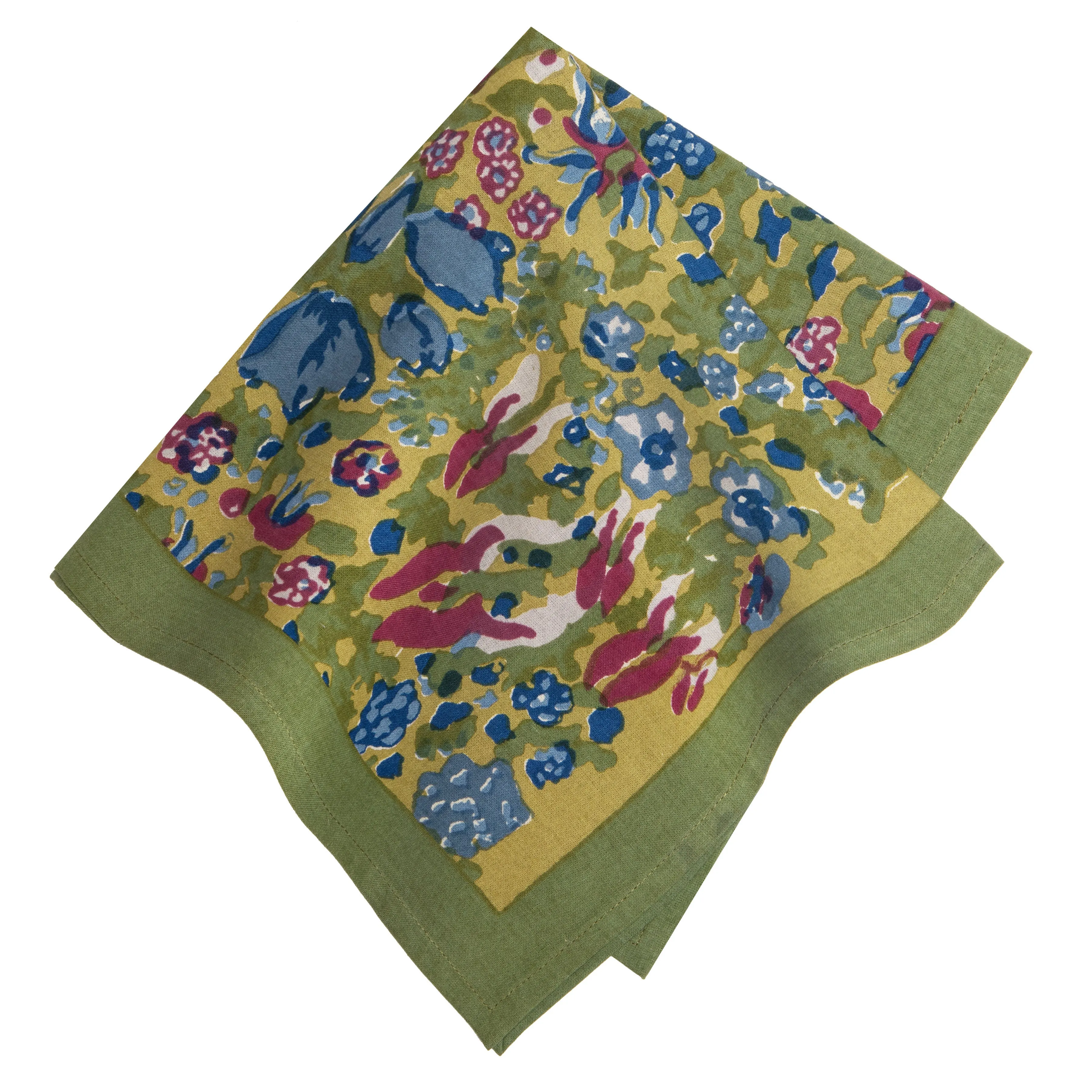 Jardin Napkins Blue & Vert, Set of 6