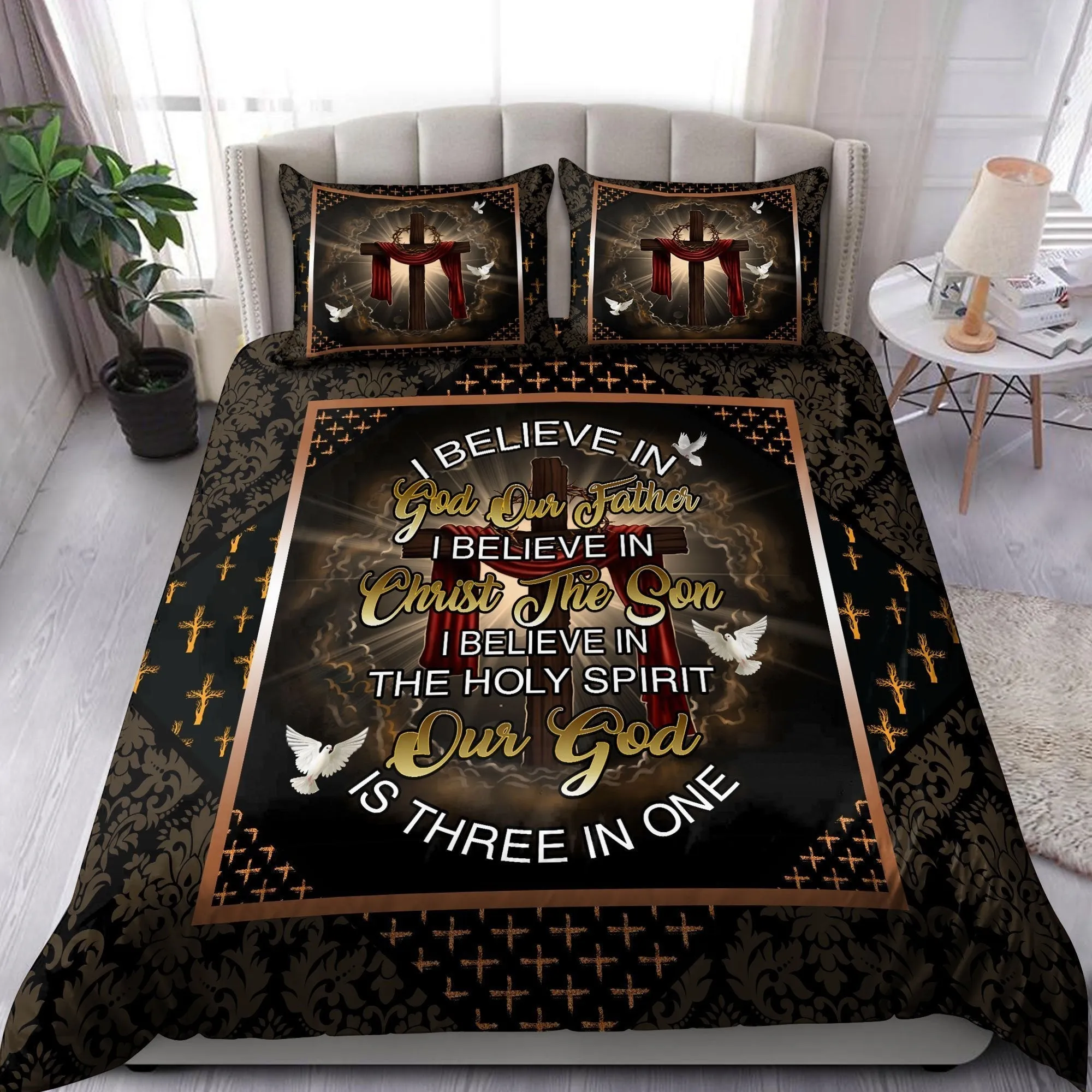 Jesus I Believe In God Jesus Bedding Set - Christian Bedding Sets