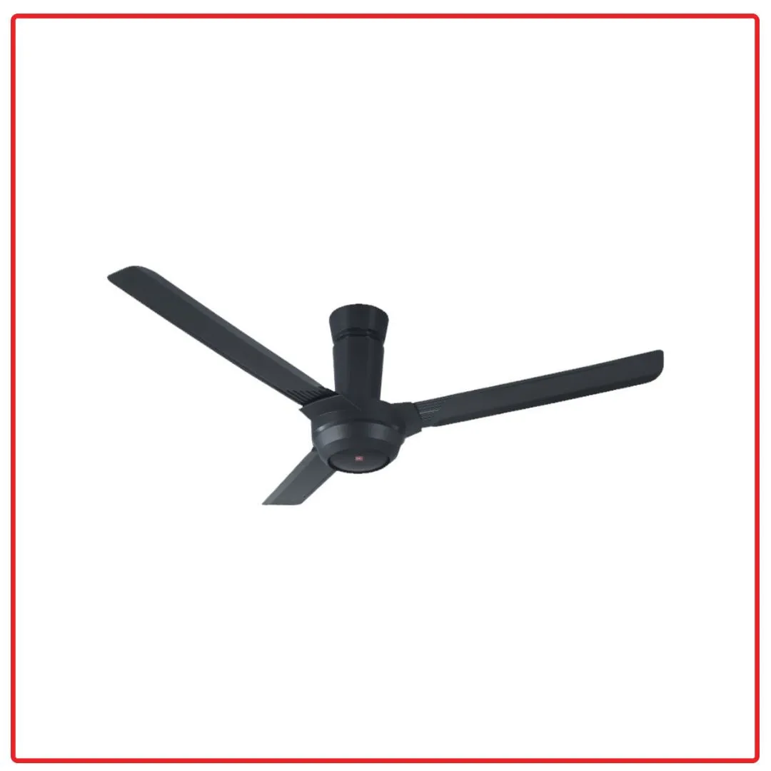 KDK K14KF-BK 140cm/56 Inch 3 Blades Ceiling Fan with Remote Control (Black)