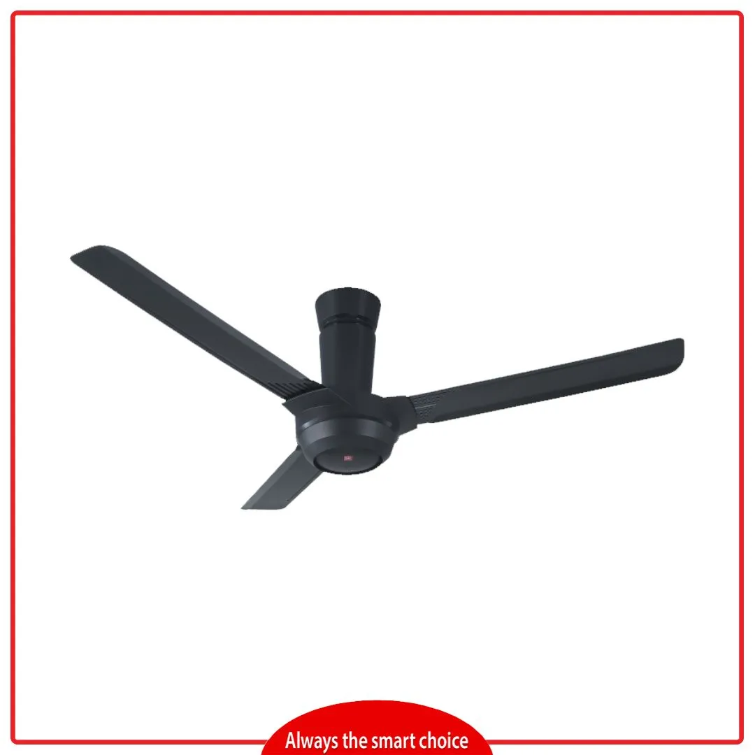 KDK K14KF-BK 140cm/56 Inch 3 Blades Ceiling Fan with Remote Control (Black)