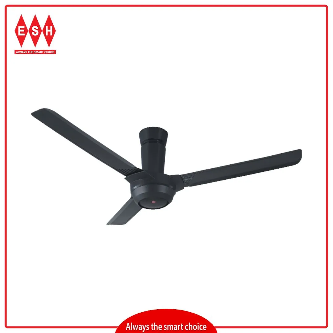 KDK K14KF-BK 140cm/56 Inch 3 Blades Ceiling Fan with Remote Control (Black)