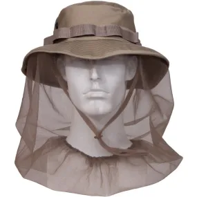 Khaki - Boonie Hat with Mosquito Netting