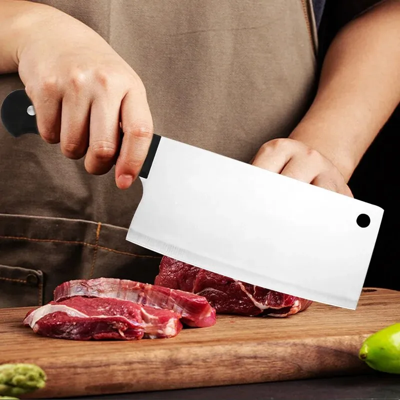 Kitchen Chef Knife Stainless Steel Meat Fish Vegetables Slicer Chopping Professional Chinese Butcher Cleaver