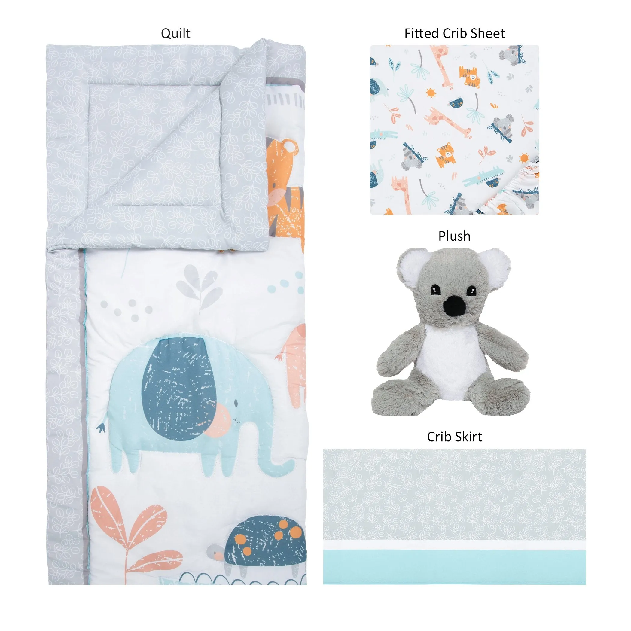 Koala & Friends 4pcs crib set