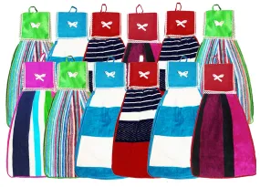 Kuber Industries Hanging Cotton 12 Pieces Cotton Washbasin Napkin/Hand Towel for Kitchen and Bathroom (Multi)