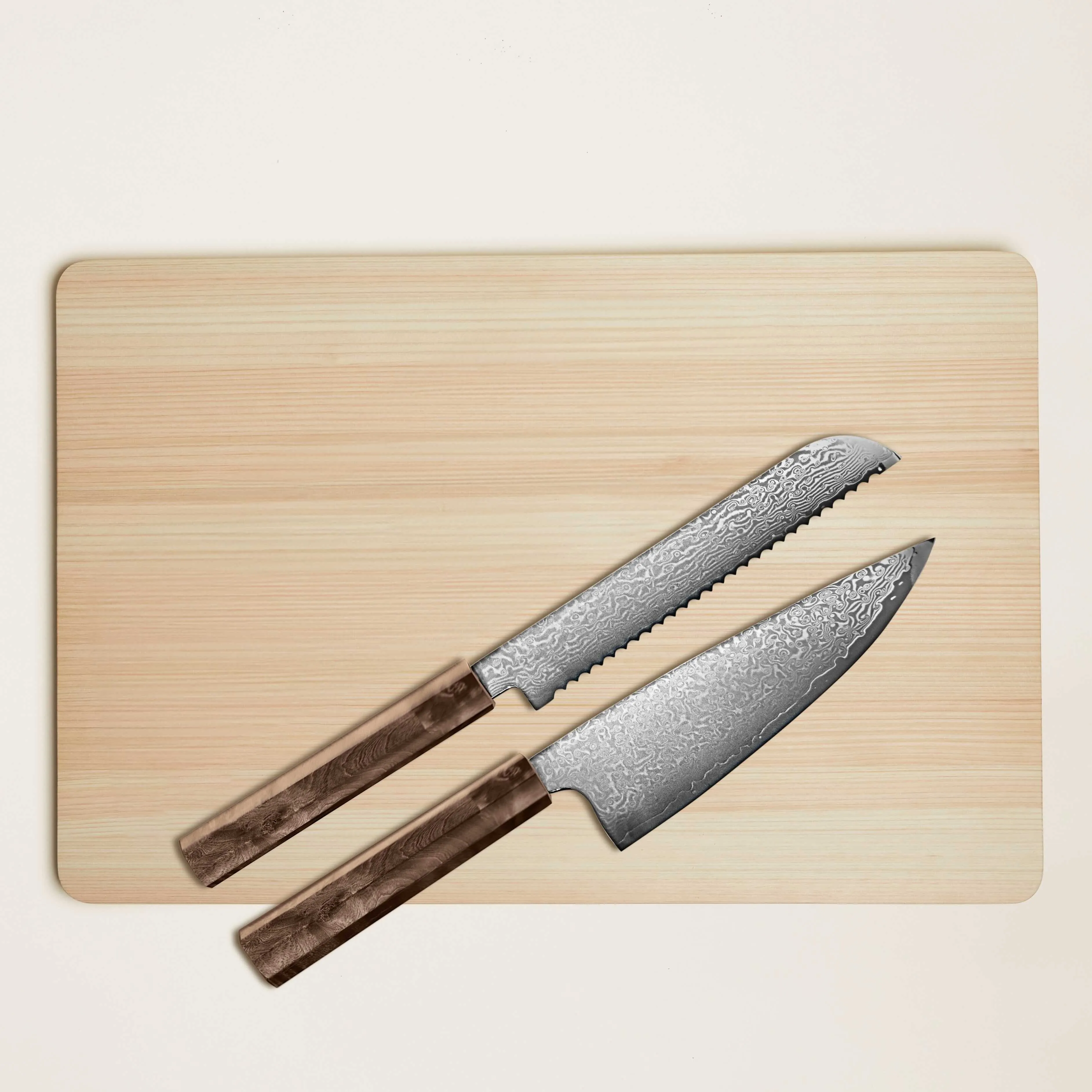 Kumo Chef Knife, Bread Knife & Cutting Board Set