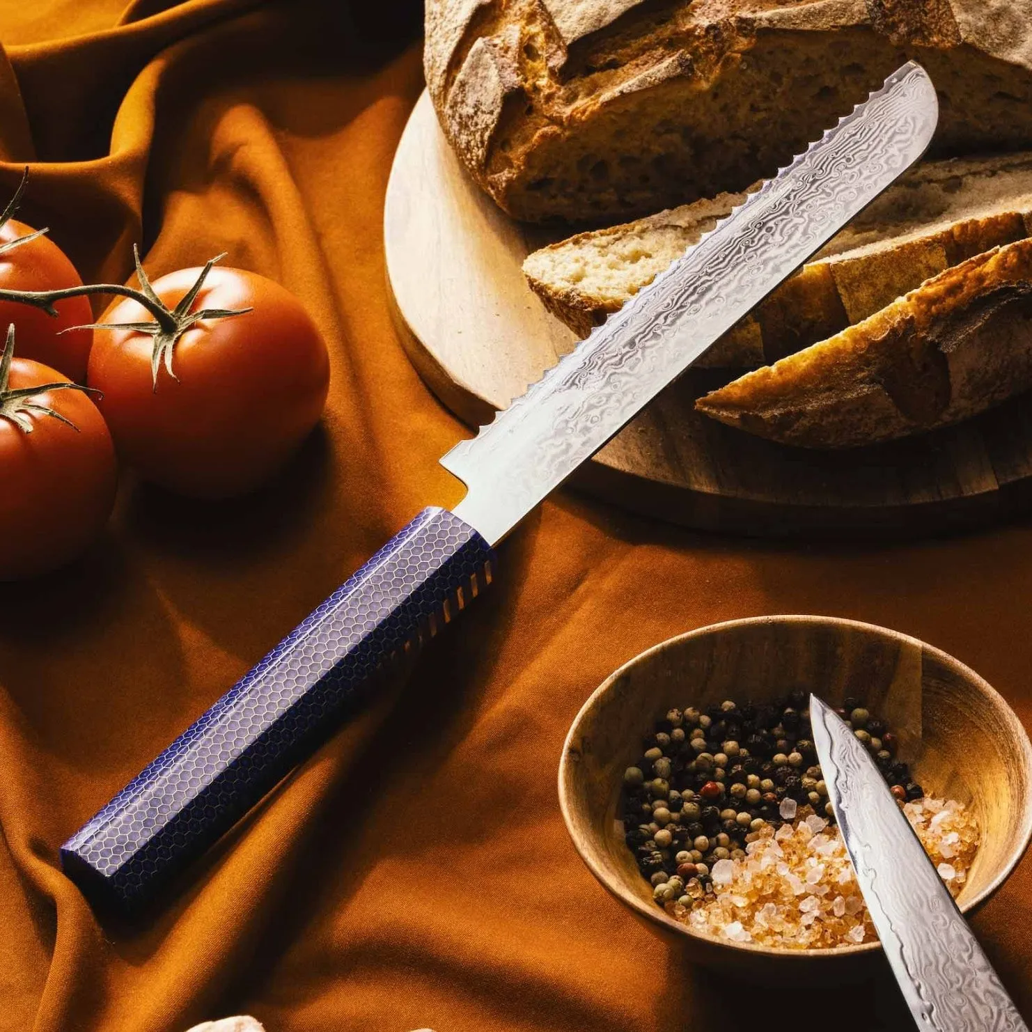 Kumo Chef Knife, Bread Knife & Cutting Board Set