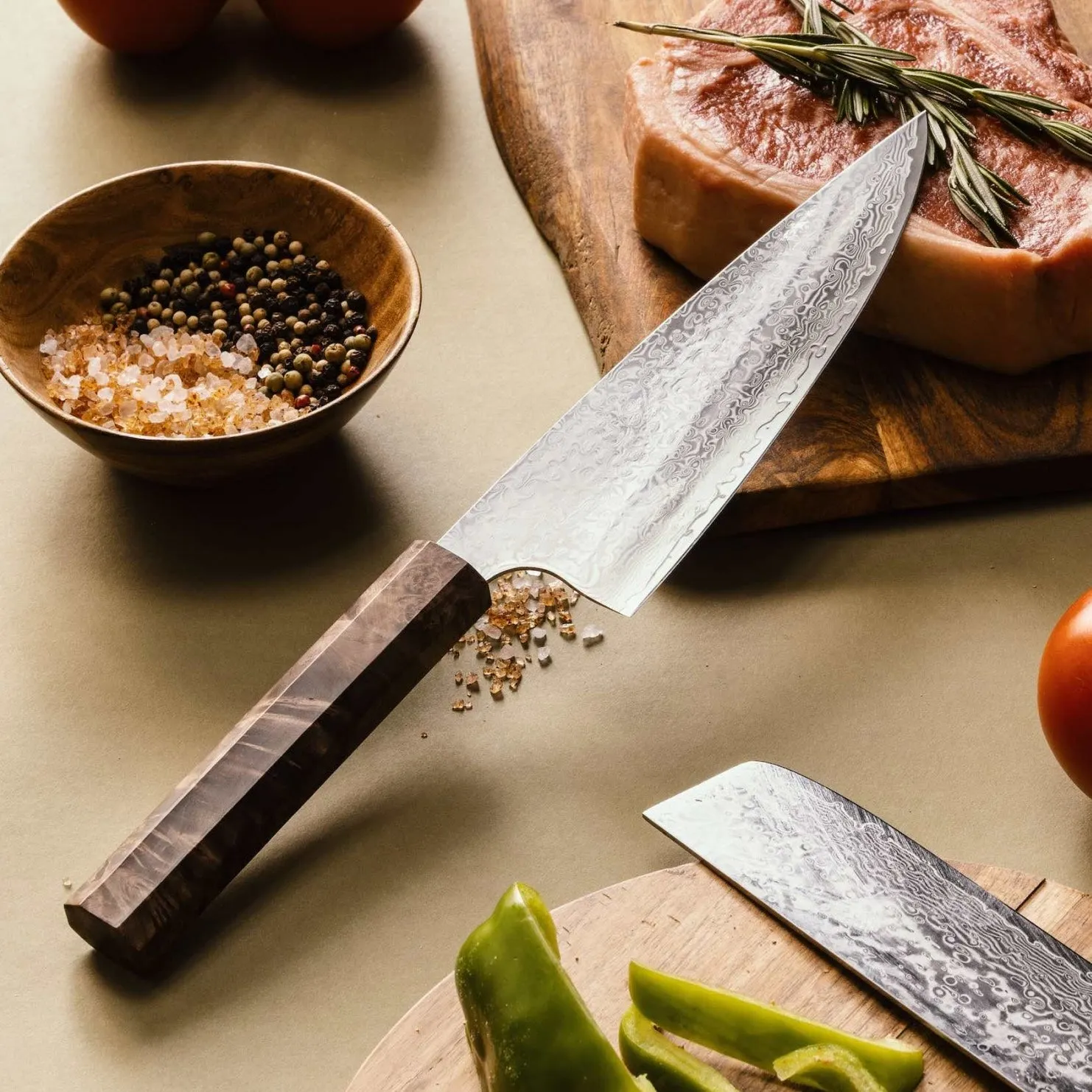 Kumo Chef Knife, Bread Knife & Cutting Board Set