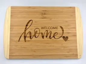 Large 2 - Toned Bamboo Cutting Board {Welcome Home}