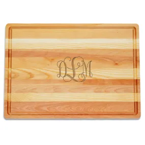 Large Monogram Wooden Cutting Board