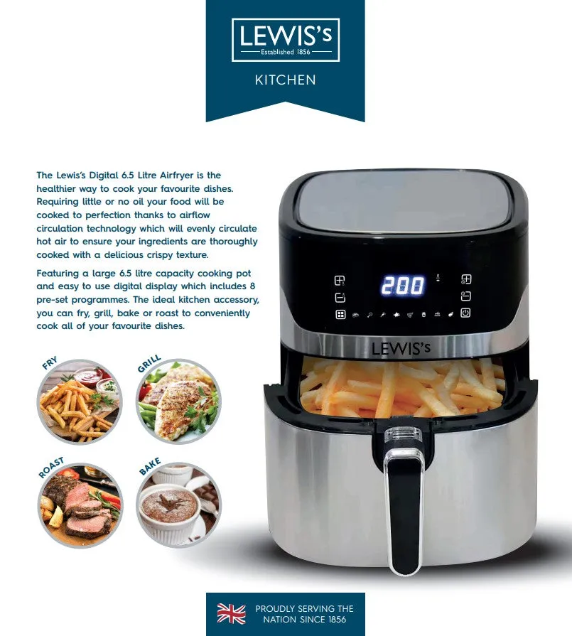 Lewis's 6.5L Digital Air Fryer