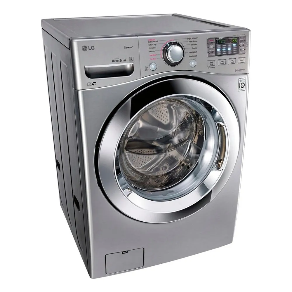 LG - 4.5 Cu. Ft. 12 Cycle Front-Loading Washer - Graphite Steel