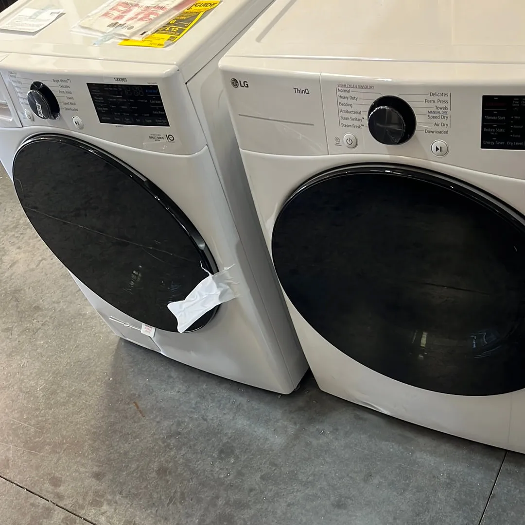 LG 4.5 cu. ft. Front Load Washer with TurboWash 360 and 7.4 cu. ft. ELECTRIC Dryer with TurboSteam and Built-In Intelligence