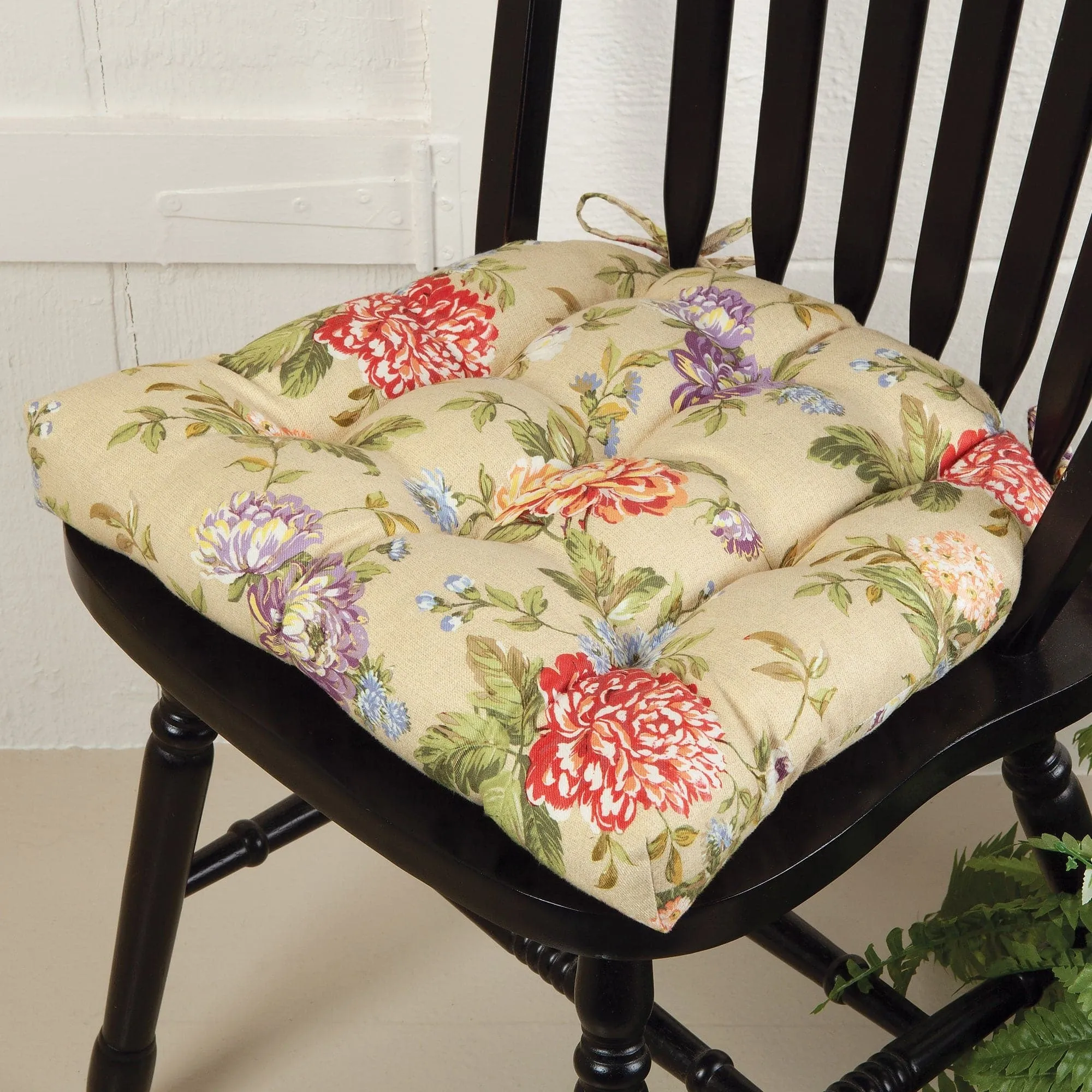 Lili Floral Dining Chair Pad - Latex Foam Fill