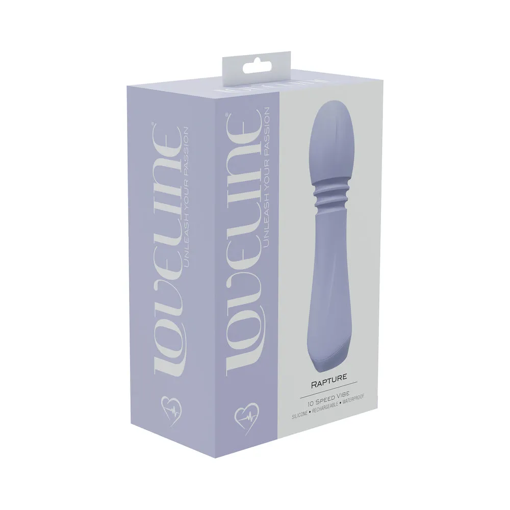 LoveLine Rapture 10 Speed Vibe Silicone Rechargeable Waterproof Lavender