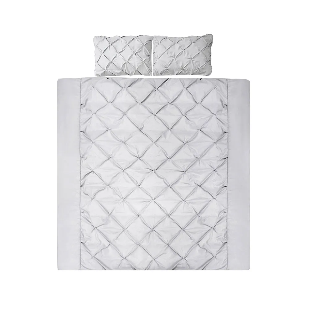 Luxurious 3PC Pinch Pleated King Quilt Set - Giselle Bedding