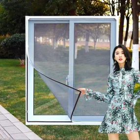 Magnetic Window Screen - Adjustable DIY Magnetic Mesh, Washable & Anti Fly Mosquito Net