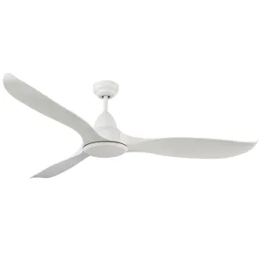 Martec Wave 60in 152cm DC Ceiling Fan with 18W LED CCT Light- White Satin