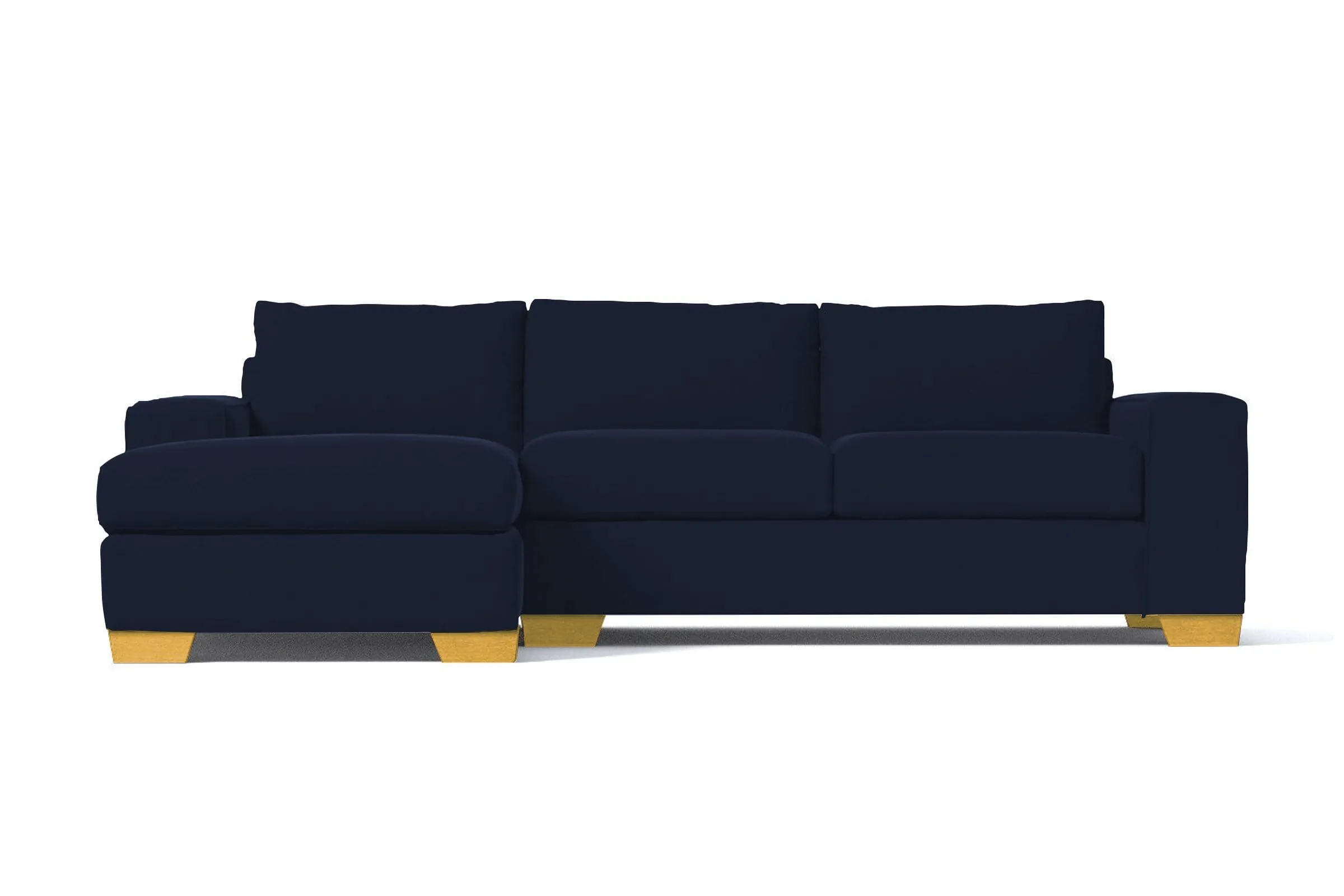 Melrose 2pc Sleeper Sectional :: Leg Finish: Natural / Configuration: LAF - Chaise on the Left / Sleeper Option: Deluxe Innerspring Mattress