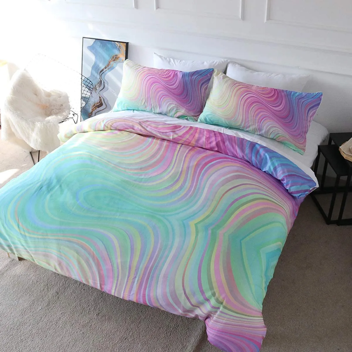 Mermaid Waves Bedding Set