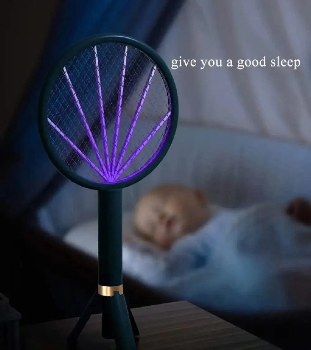 Mosquito Killer Racket Bat Machine for Home with UV Lamp and Tri-pod Design