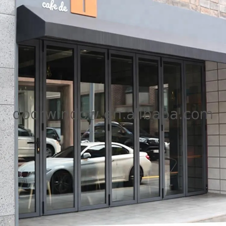 Mosquito net doors folding modern new house design aluminium door with fittings iron by Doorwin on Alibaba