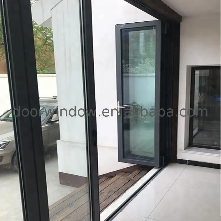 Mosquito net doors folding modern new house design aluminium door with fittings iron by Doorwin on Alibaba