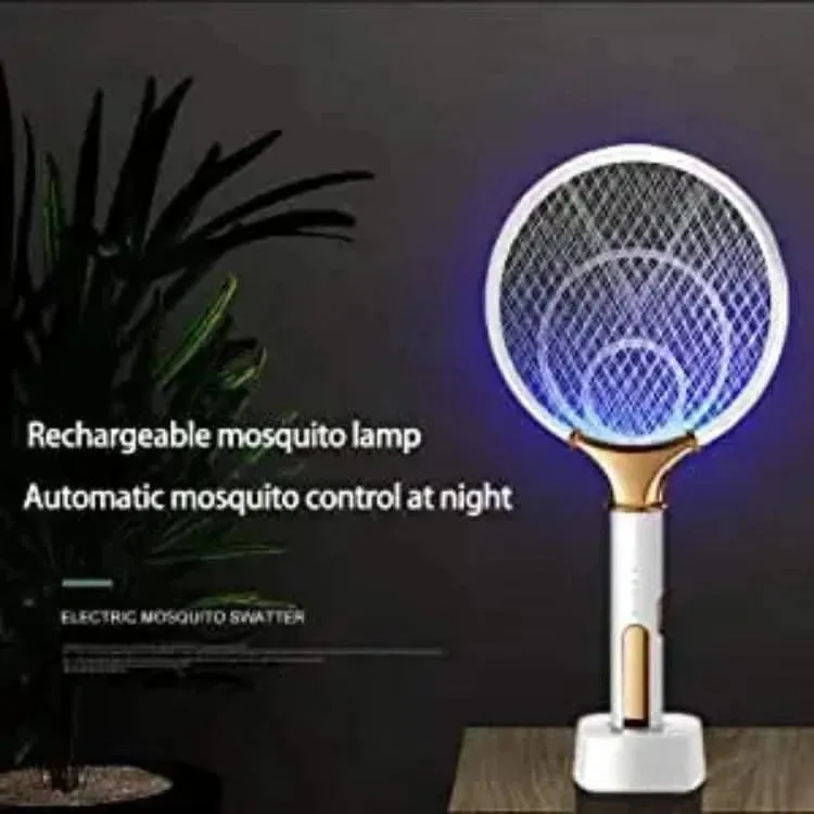 Mosquito Repellent Machine Zapper for Home with UV Lamp Fly Killer Racket, White