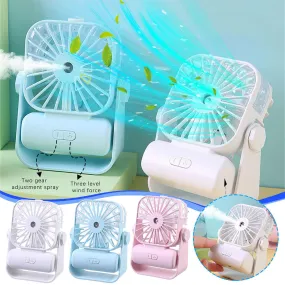 (net)Mini Spray Electric Fan USB Charging