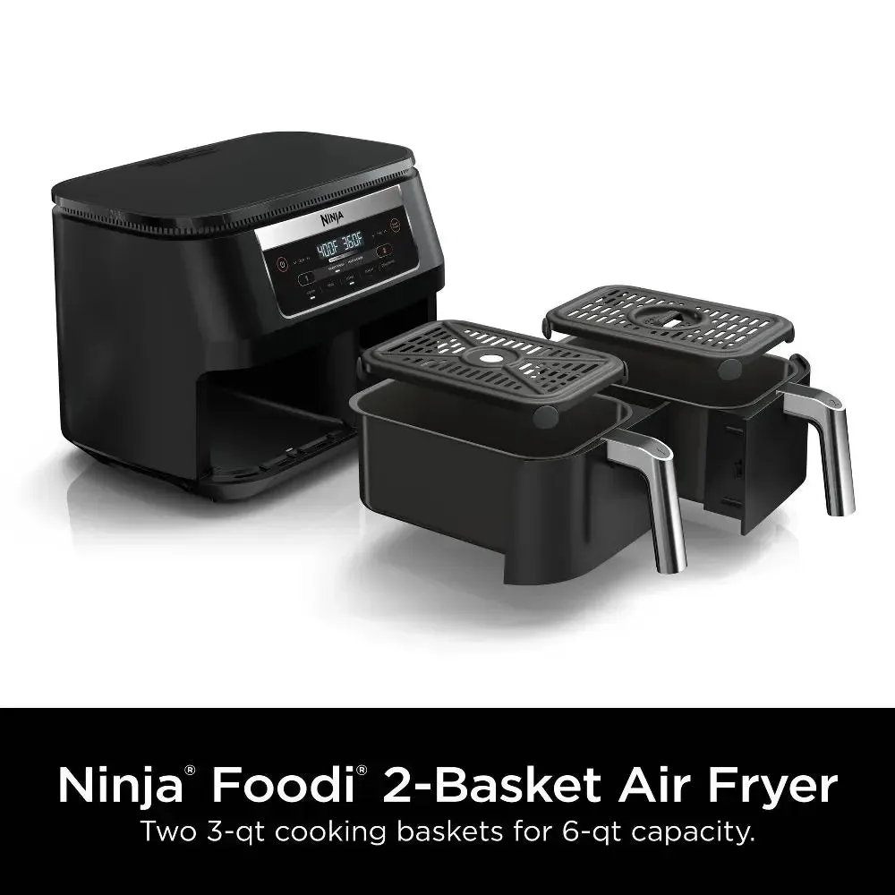 Ninja Foodi 6qt 5-in-1 2-Basket Air Fryer with DualZone Technology - DZ090