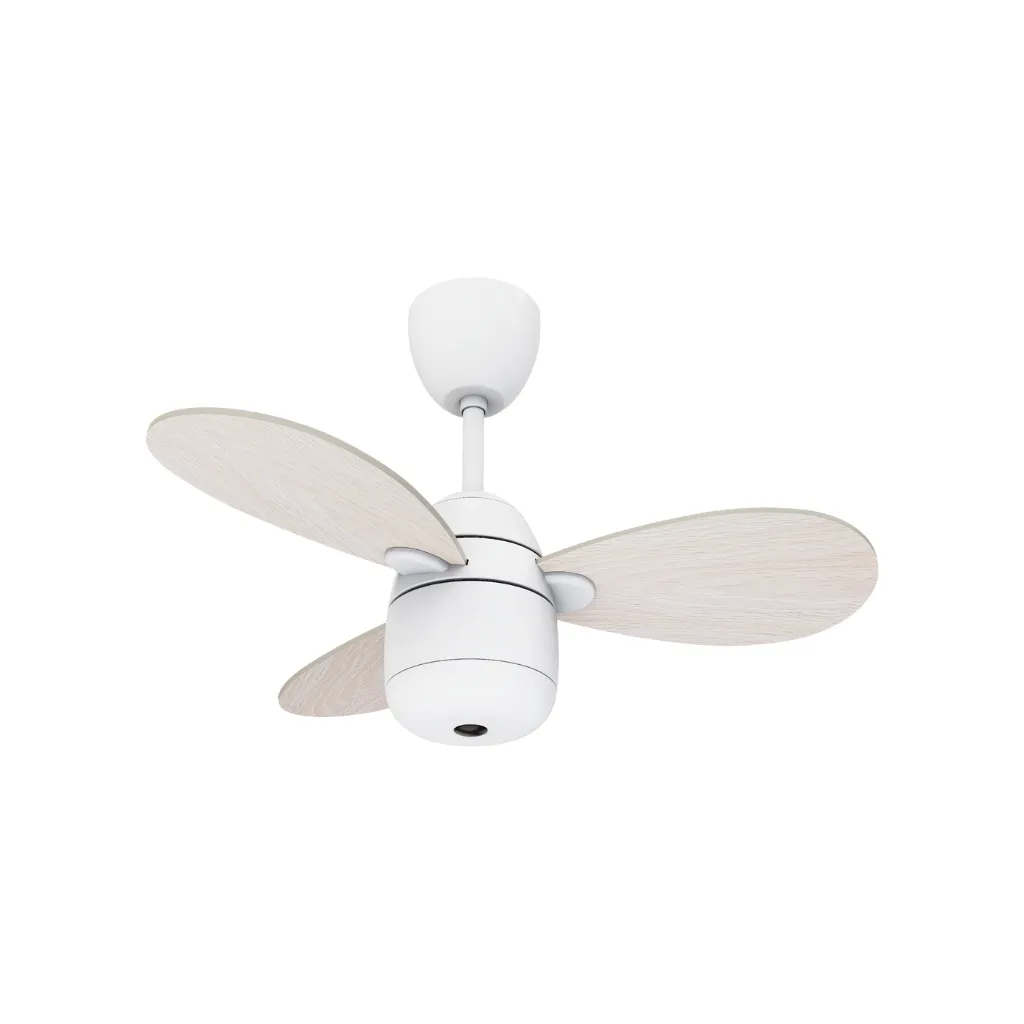 NSB MIMI (WH/OAK-White) 28 Inch Dual Tone Color Blade with Remote Control Ceiling Fan