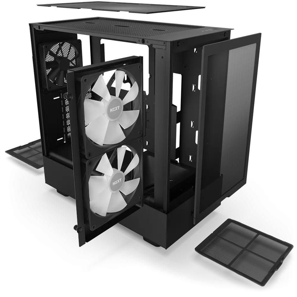 NZXT H5 FLOW RGB (2023) Matte Black 啞光黑色 Tempered Glass ATX Case CC-H51FB-R1