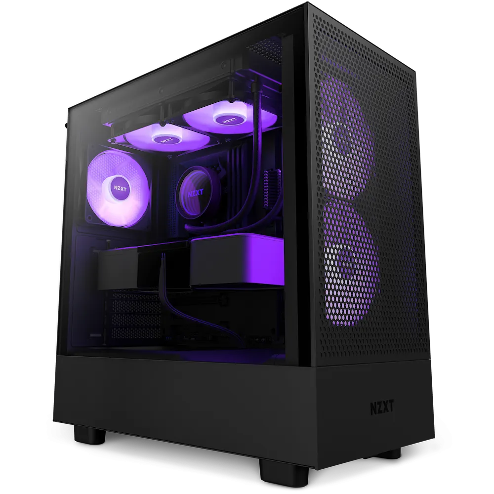 NZXT H5 FLOW RGB (2023) Matte Black 啞光黑色 Tempered Glass ATX Case CC-H51FB-R1