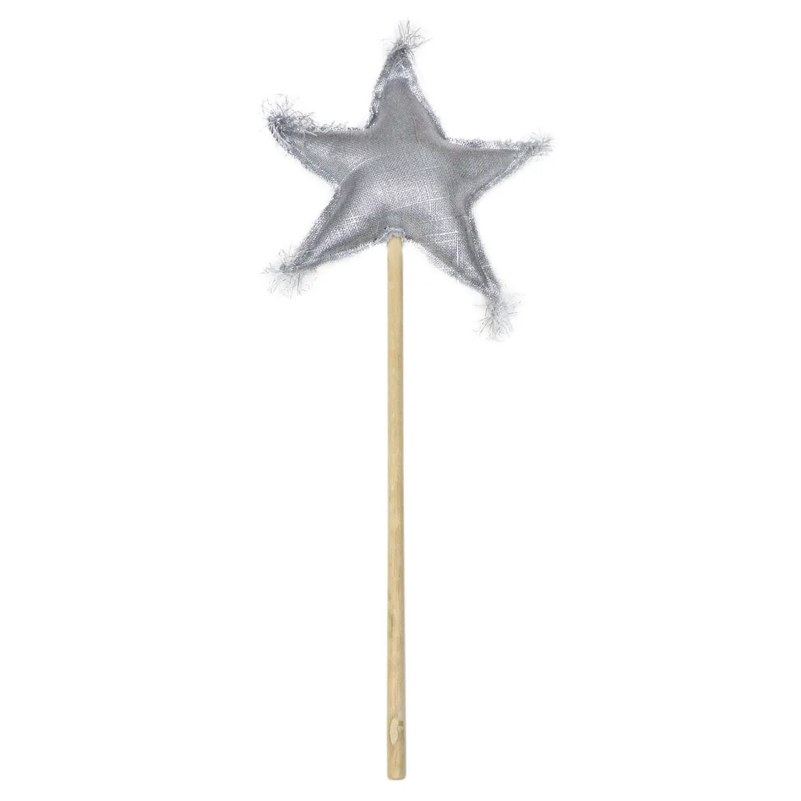 oh baby! Metallic Linen Star Wand - Silver