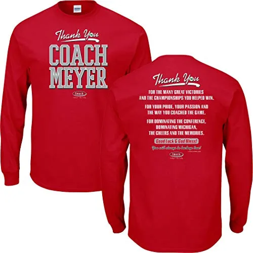 Ohio State Football Fans Team Apparel | Thanks Coach Meyer T-Shirt