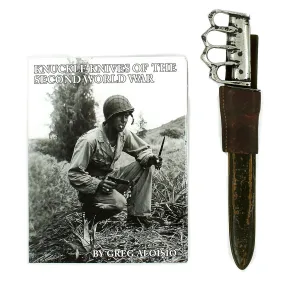 Original U.S. WWII Custom Knuckle Duster Fighting Knife As Seen in Book Signed By Author - Page 312