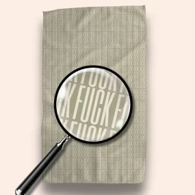 Pardon My French Tea Towel - Fuck Meadow Green