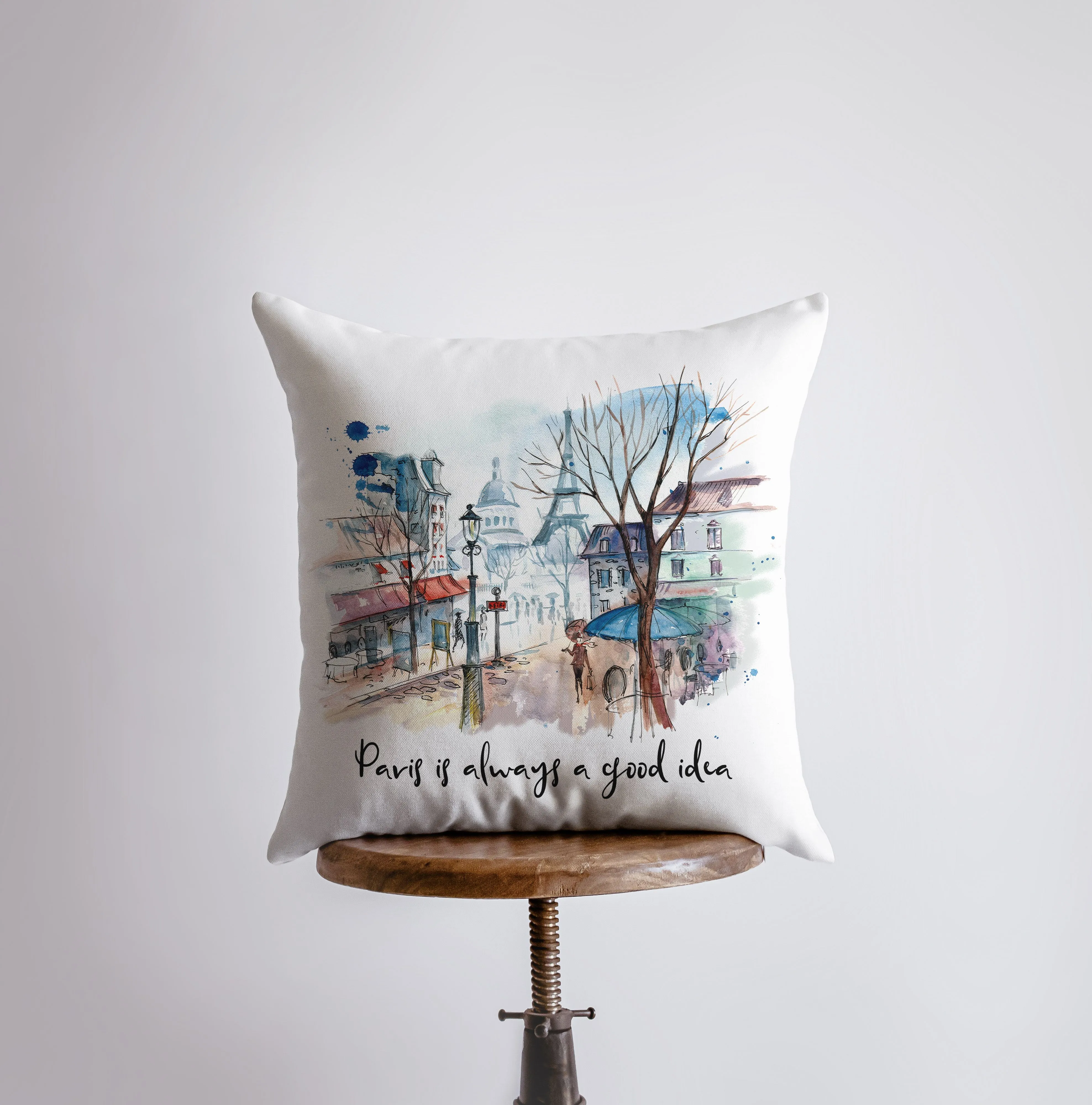 Paris is always a good idea | Audrey Hepburn | Pillow Cover | Throw Pillow | Pillow Cover | Travel Gifts | Gift for Friend | Gifts for Women