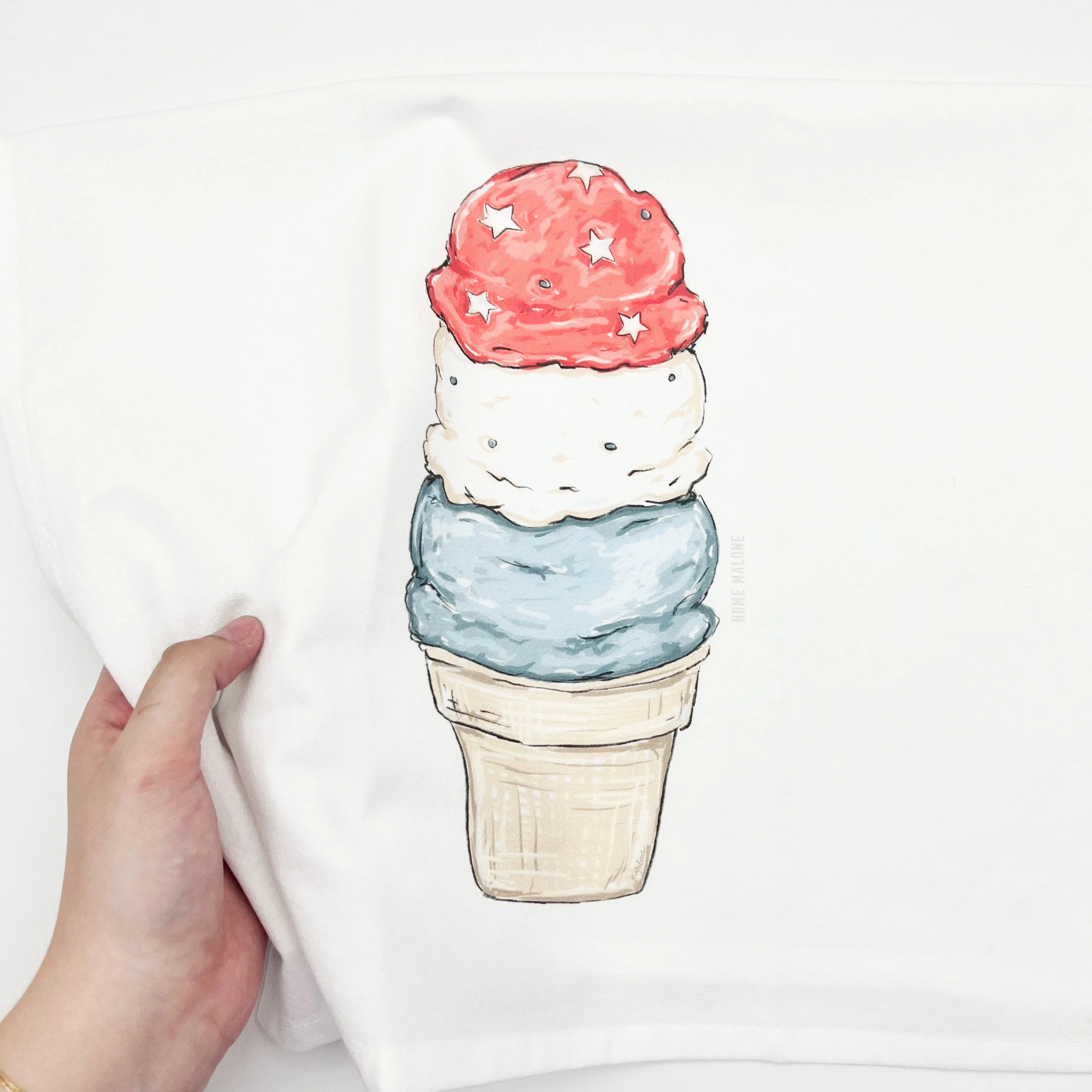 Patriotic Ice Cream Tea Towel