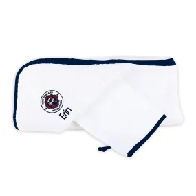 Personalized New England Revolution Hooded Towel & Wash Mitt Set