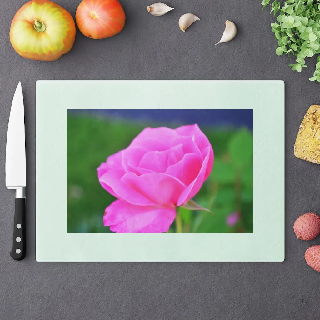 Pink Flower Cutting Board