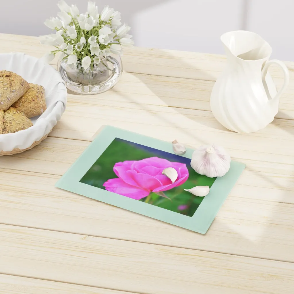 Pink Flower Cutting Board