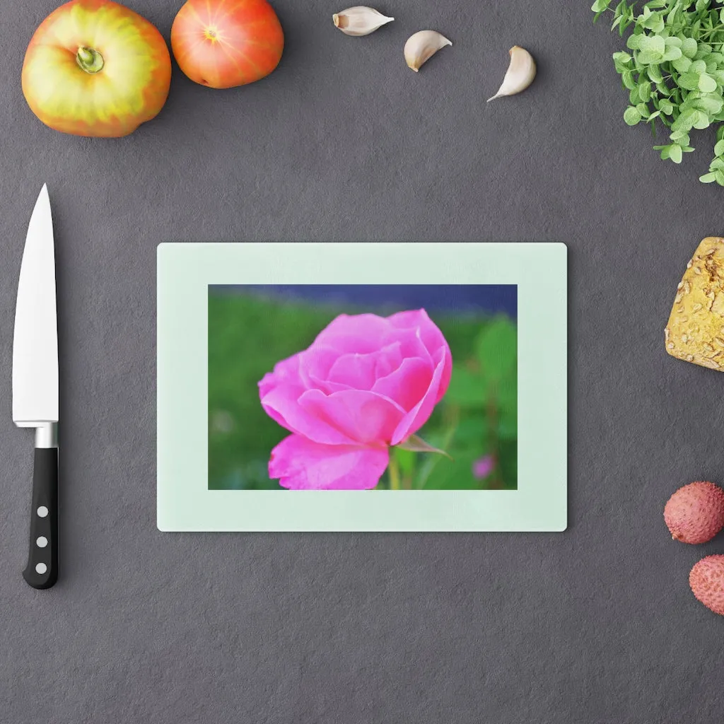 Pink Flower Cutting Board