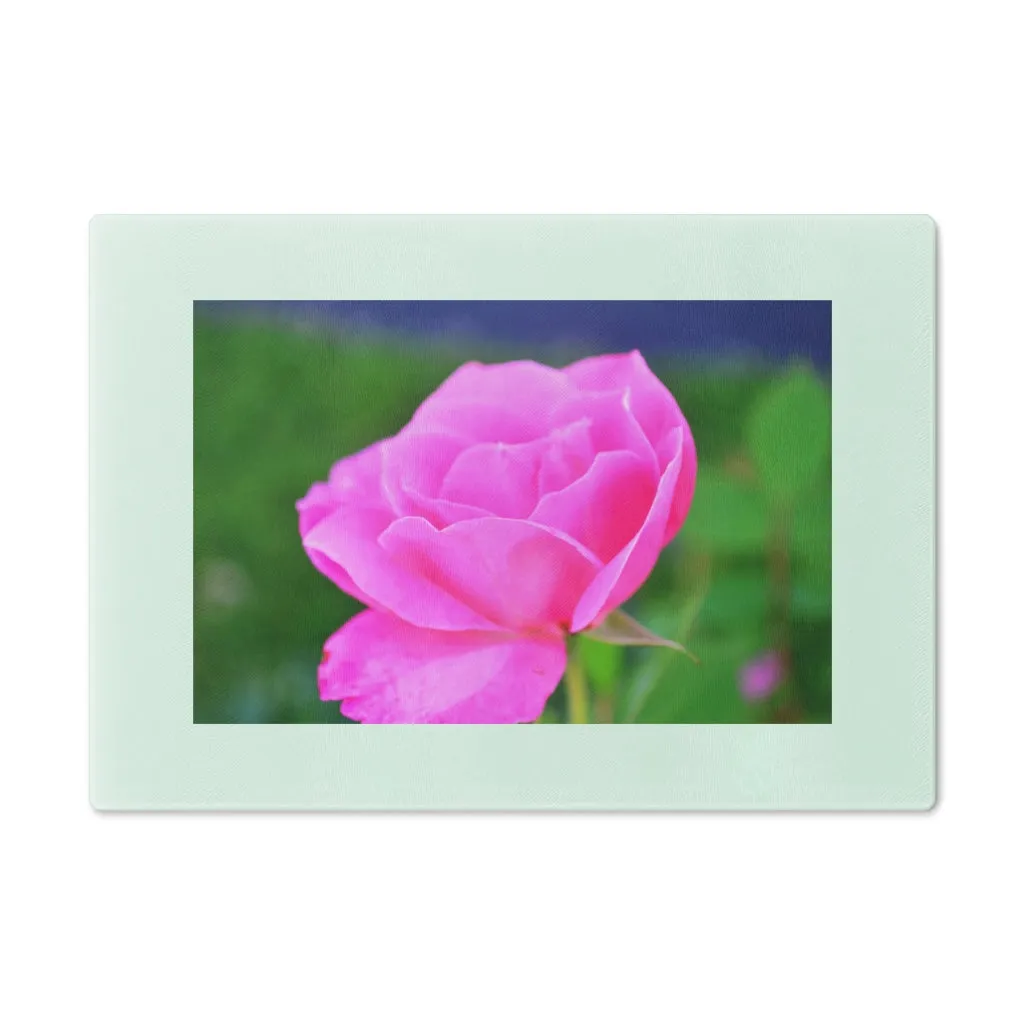 Pink Flower Cutting Board