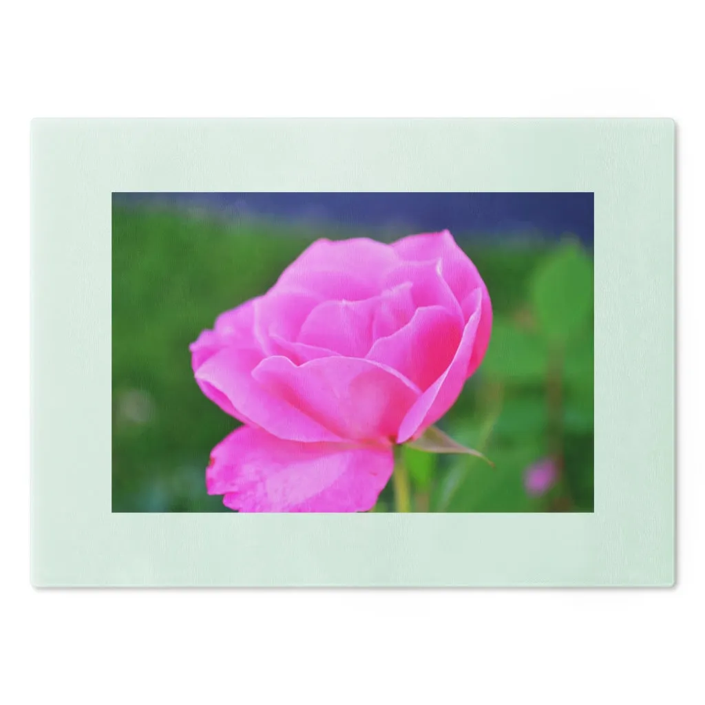 Pink Flower Cutting Board