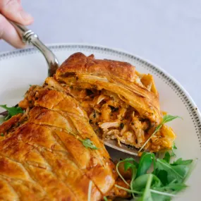 Plaited Chicken Pie