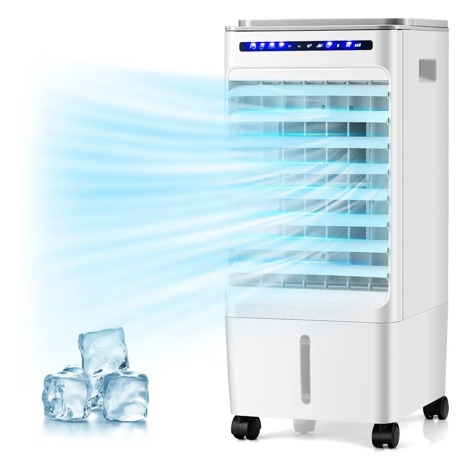 Portable Evaporative Air Cooler, 3 in 1 Swamp Cooler with Remote Control