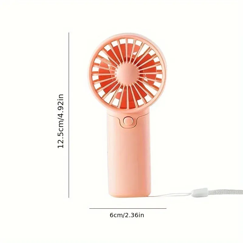 Portable Fan Convenient Creative Small Fan Pocket Hand-Held Fan Lightweight Adjustable Cute Handheld Mini Fan Air Coolers