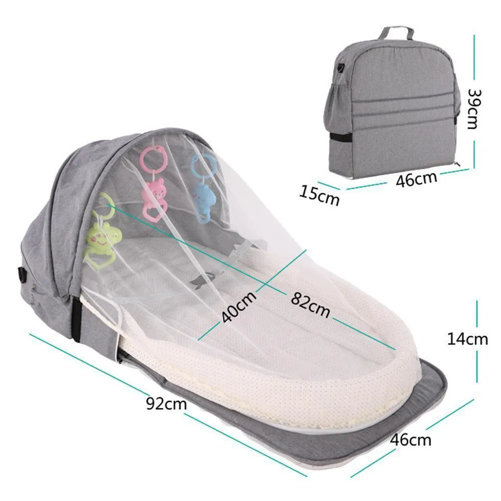 Portable Traveling Baby Crib Diaper Bag