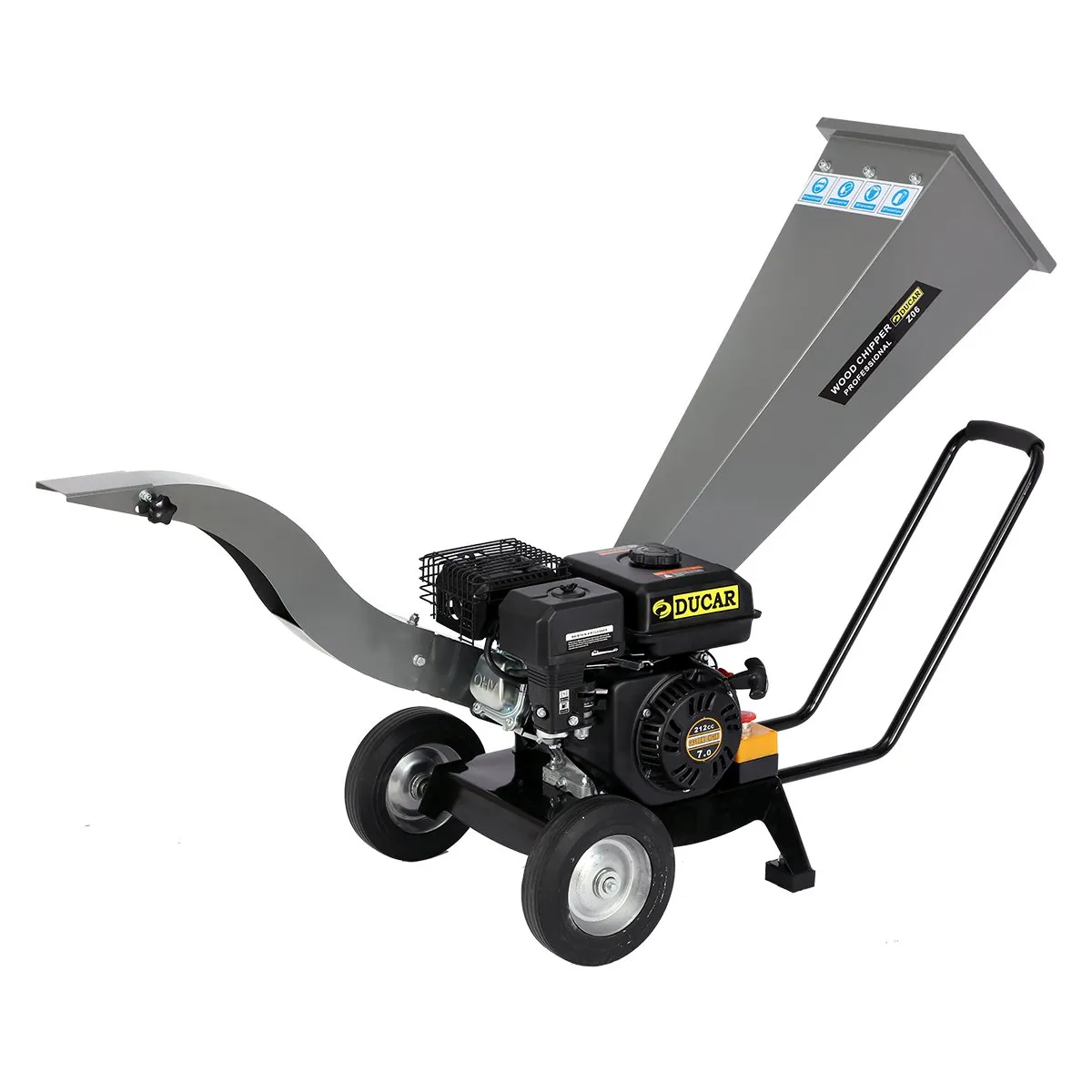 Powerful 212cc Wood Chipper Shredder Mulcher 7HP Ducar